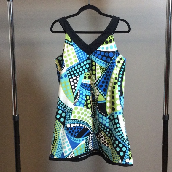 12 AGB groovy boho retro bright polka dot tunic - Picture 2 of 16